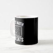 Math Cat Lover Funny Math Teacher I Love Math And  Koffiemok (Voorkant links)