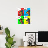 Math Chien Coloré Trigonométrie Doberman Poster (Bureau à domicile)