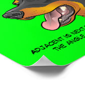 Math Chien Coloré Trigonométrie Doberman Poster (Coin)