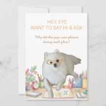 Math Class Joke Card with Punny Pup