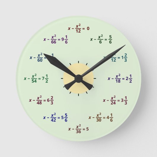 Math Clock Ronde Klok (Voorkant)