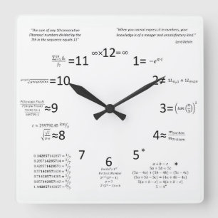 Math Clock Vierkante Klok