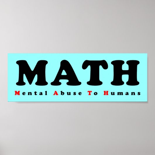 MATH égale Abus Mental Envers les Humains Affiche (Devant)