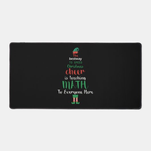 Math Enseignant Christmas Elf Cadeau design (Recto)