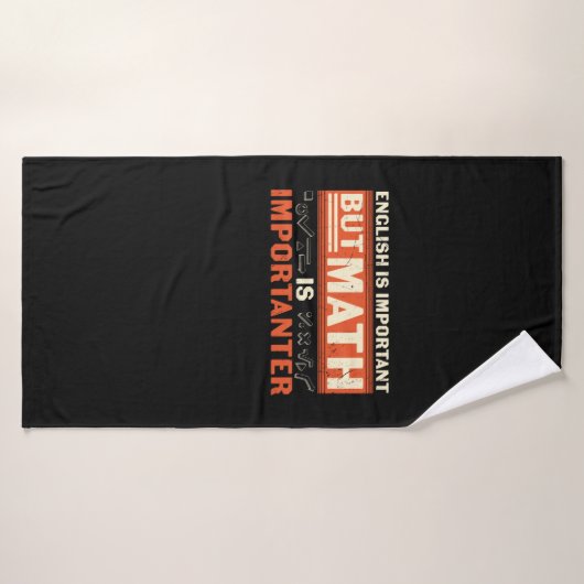 Math Enseignant Math Math est important (Serviette de bain)