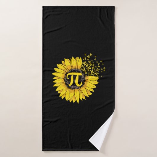 Math Enseignant Pi Numéro Tournesol (Serviette de bain)