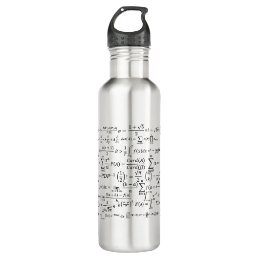 math equations and formulas waterfles  (Voorkant)