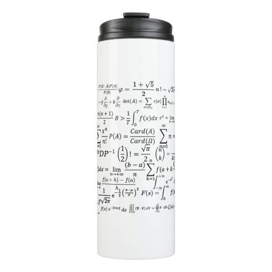 math equilibries en formua's thermosbeker (Voorkant)