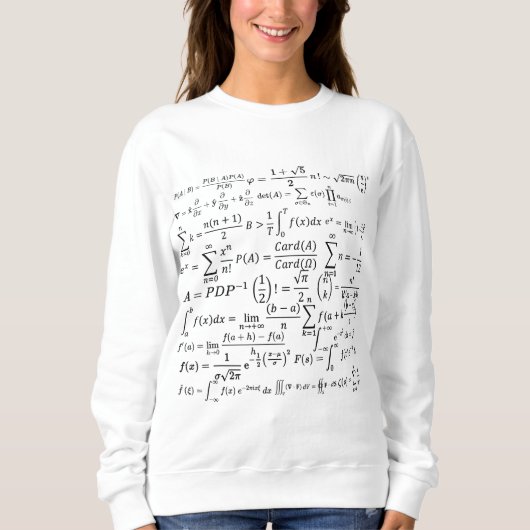 math equilibries en formua's trui (Voorkant)