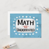 Math Est Sous-Évalué Carte De Voeux (Devant/Arrière en situation)