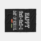Math Formula 100 Days Of School Fleece Deken (Voorkant (Horizontaal))
