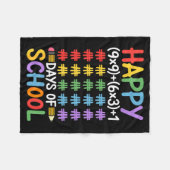 Math Formula 100 Days Of School Funny Math Teacher Fleece Deken (Voorkant (Horizontaal))