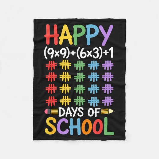 Math Formula 100 Days Of School Funny Math Teacher Fleece Deken (Voorkant)