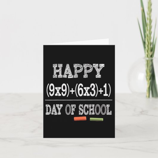 Math Formula 100 Days Of School Kaart (Voorkant)