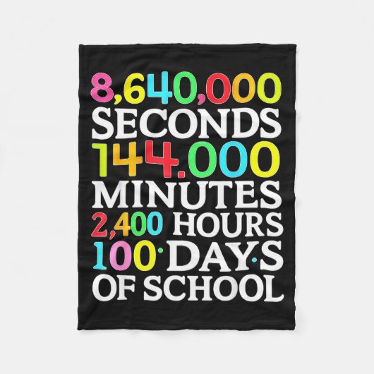 Math Formula 100 Days Of School Math Teacher Kids Fleece Deken (Voorkant)