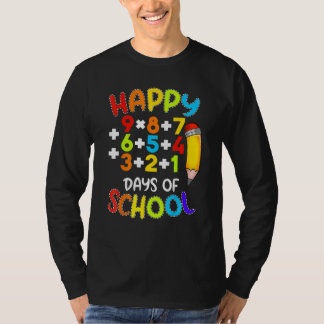 Math Formula Happy 100 Days Of School 100th Day Te T-shirt