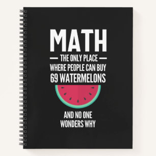 Math. Funny Math Sarcasm Quote Gift Notitieboek