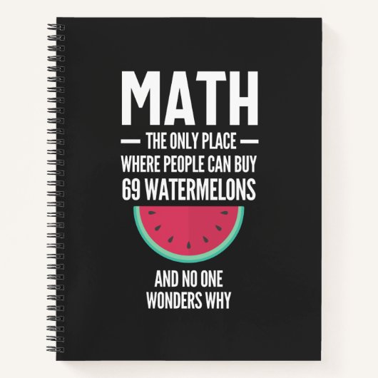 Math. Funny Math Sarcasm Quote Gift Notitieboek (Voorkant)