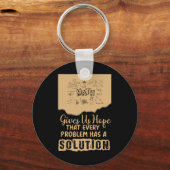 Math Gives Us Hope Problem Solution Inspirational Sleutelhanger (Voorkant)