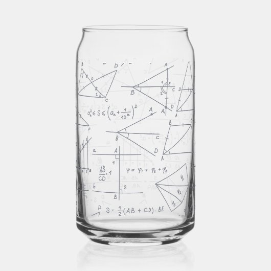 Math Handwritten Calculations Illustrations Blikvorm Glas (Voorkant)