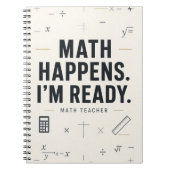Math Happens Je suis prêt Cahier drôle de professe (Devant)