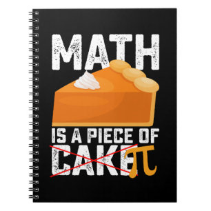 Math Is A Piece Of Cake Pi Day Funny Notitieboek