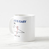 "Math is Easy Funny Coffee Mug - Cadeau pour les é (Devant gauche)
