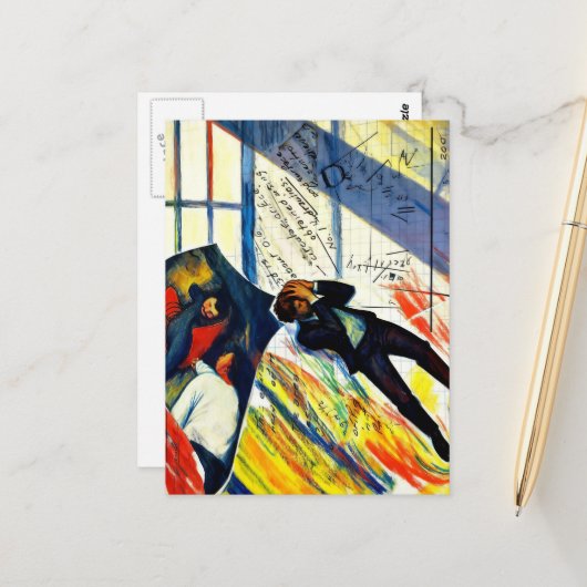 Math is Hard Mixed Media Collage Briefkaart (Voorkant / Achterkant in situ)