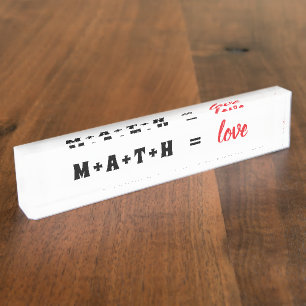 Math Is Liefde Bureaublad Naambordje