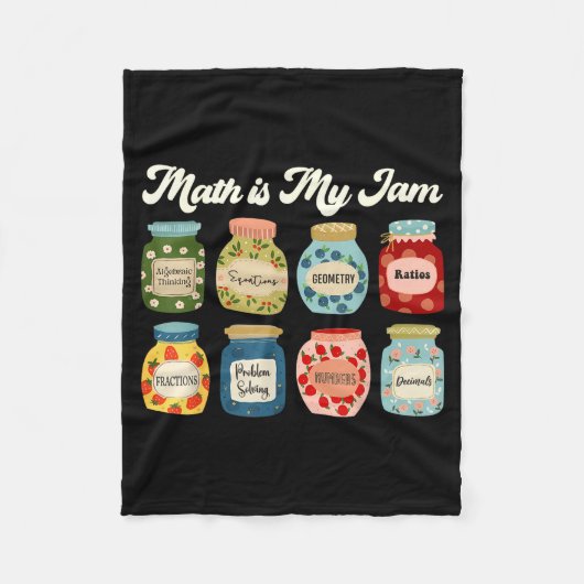Math Is My Jam Onderwijs T-shirt Stem Student Klas Fleece Deken (Voorkant)