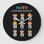 Math keeps you balanced grote klok (Voorkant)