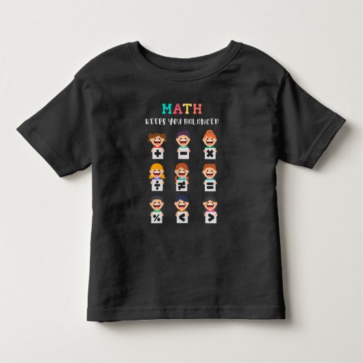 Math keeps you balanced kinder shirts (Voorkant)