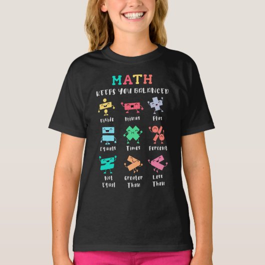 Math keeps you balanced t-shirt (Voorkant)