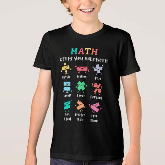 Math keeps you balanced Tri-Blend shirt (Voorkant)