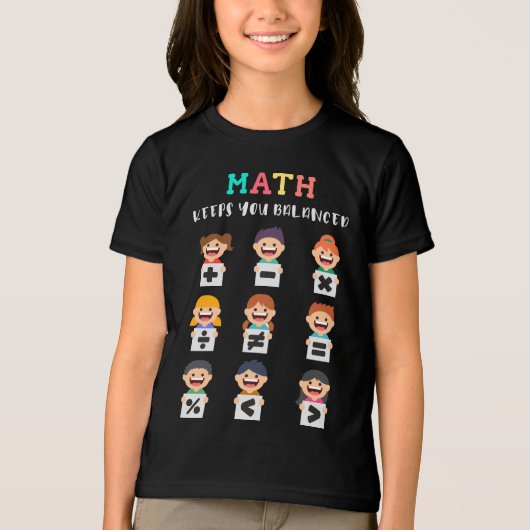 Math keeps you balanced Tri-Blend shirt (Voorkant)