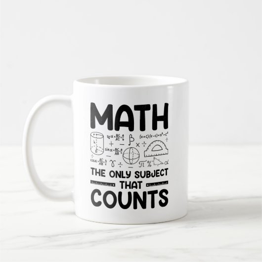 Math Le Seul Sujet Qui Compte - Mug De Café (Gauche)
