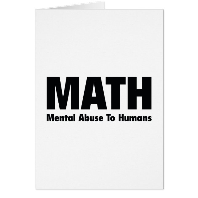 MATH Mental Abuse To Humans (Devant)
