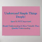 Math Mindsets Poster Comprendre Profondément (Devant)