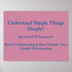 Math Mindsets Poster Comprendre Profondément