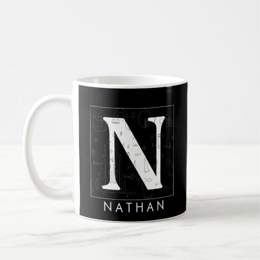 Math Monogram - Lettre N Café Mug (Gauche)