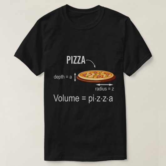 Math nerd pizza amant volume formule geek T-shirt (Design devant)