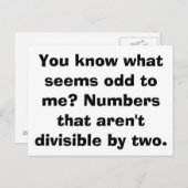 Math Odd Postcards Briefkaart (Voorkant / Achterkant)