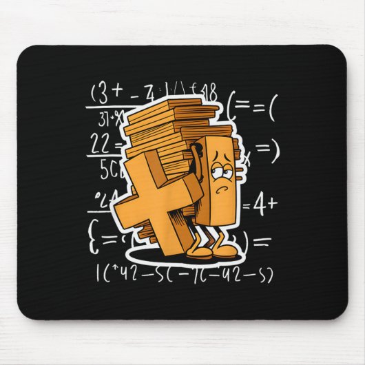 Math Overload Funny Equation Cartoon  Muismat (Voorkant)