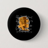 Math Overload Funny Equation Cartoon  Ronde Button 5,7 Cm (Voorkant)