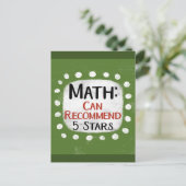 Math Review 5 étoiles Carte postale (Debout devant)