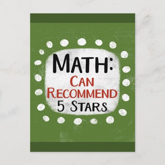 Math Review 5 étoiles Carte postale (Devant)