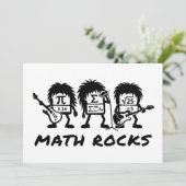 Math Rocks Academic Rock Band Humor Kaart (Staand voorkant)