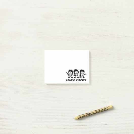 Math Rocks Academic Rock Band Humor Post-it® Notes (Op bureau)