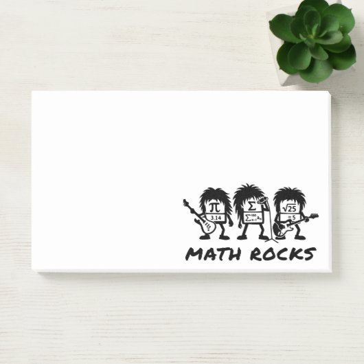 Math Rocks Academic Rock Band Humor Post-it® Notes (Kantoor)