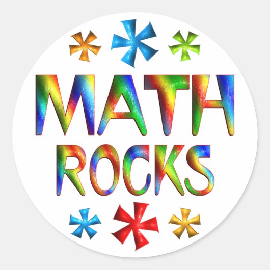 MATH ROCKS RONDE STICKER (Voorkant)